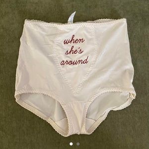 NWOT Embroidered High Waisted Briefs